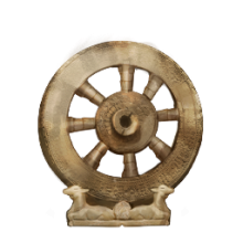 Dharma Wheel Stone Carving