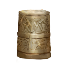 Ivory Pyxis with Scenes from the Iliad